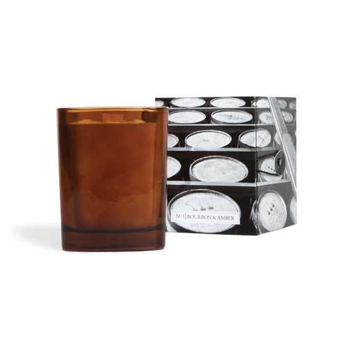 *Scented Square Jar Candle Bourbon & Amber Michel Design Works