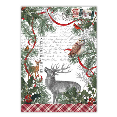 *Teatowel Winter Woodland Michel Design Works