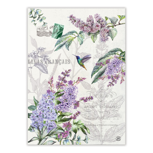 *Teatowel French Lilacs Michel Design Works